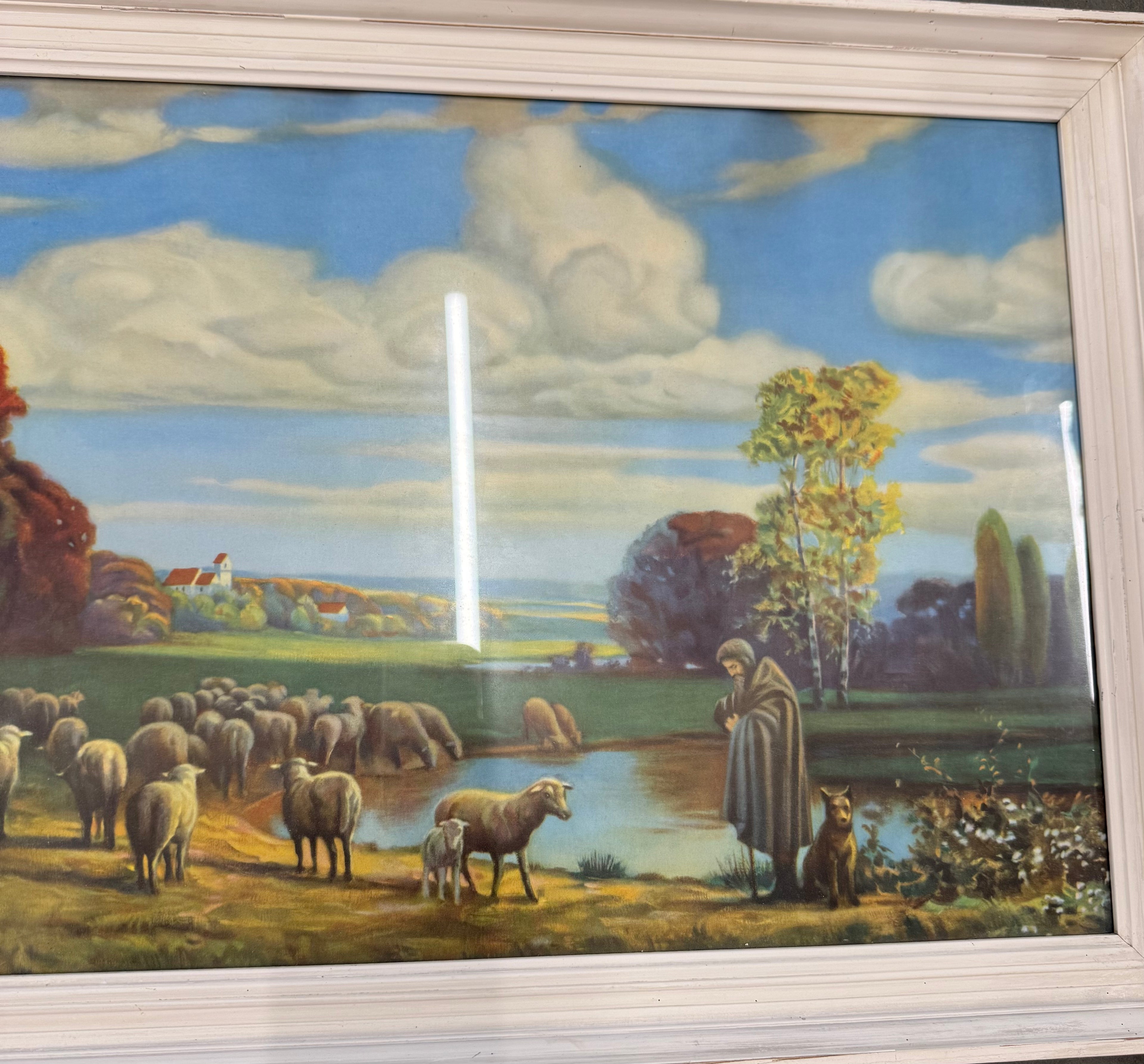 Stilleven herder met schapen