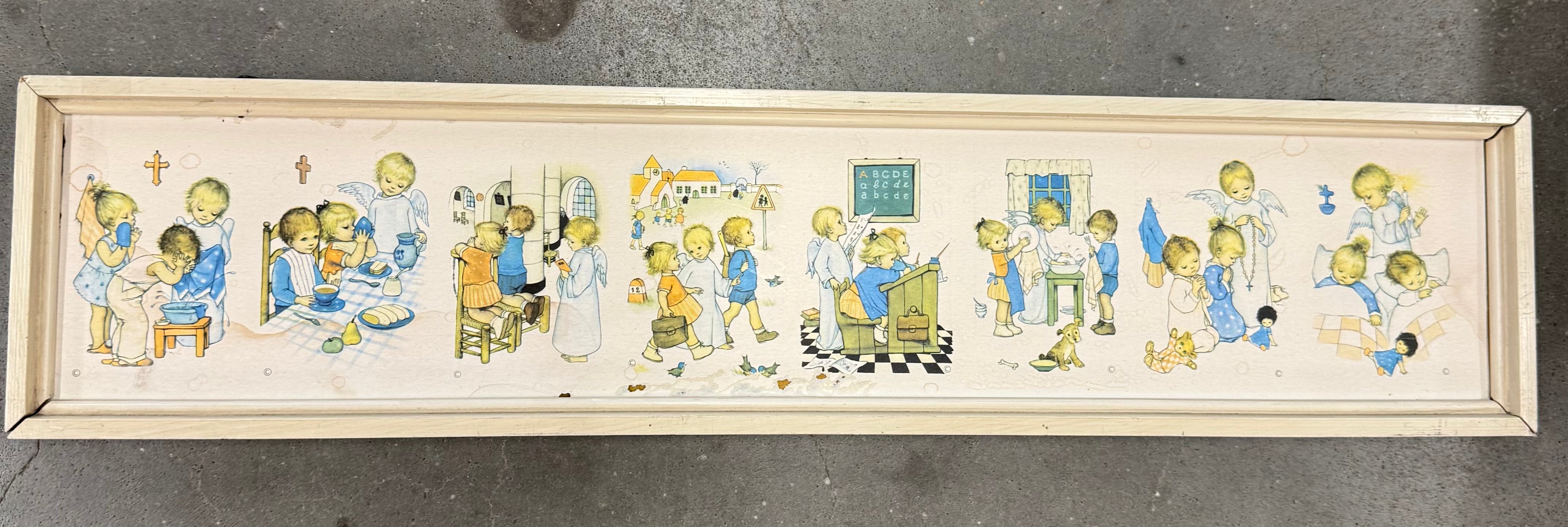 Tafereel vintage met engeltje
