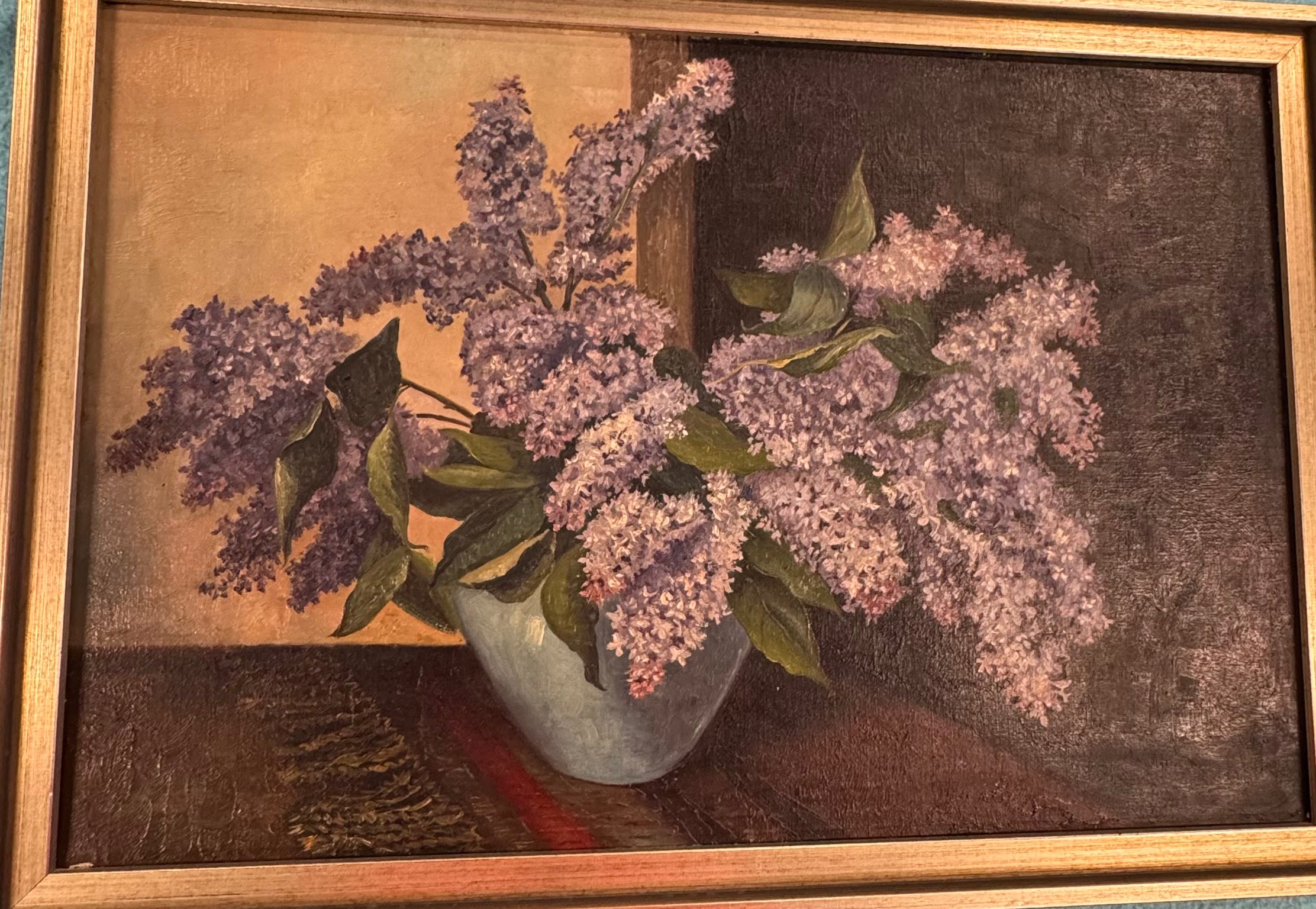 Olieverf bloem stilleven