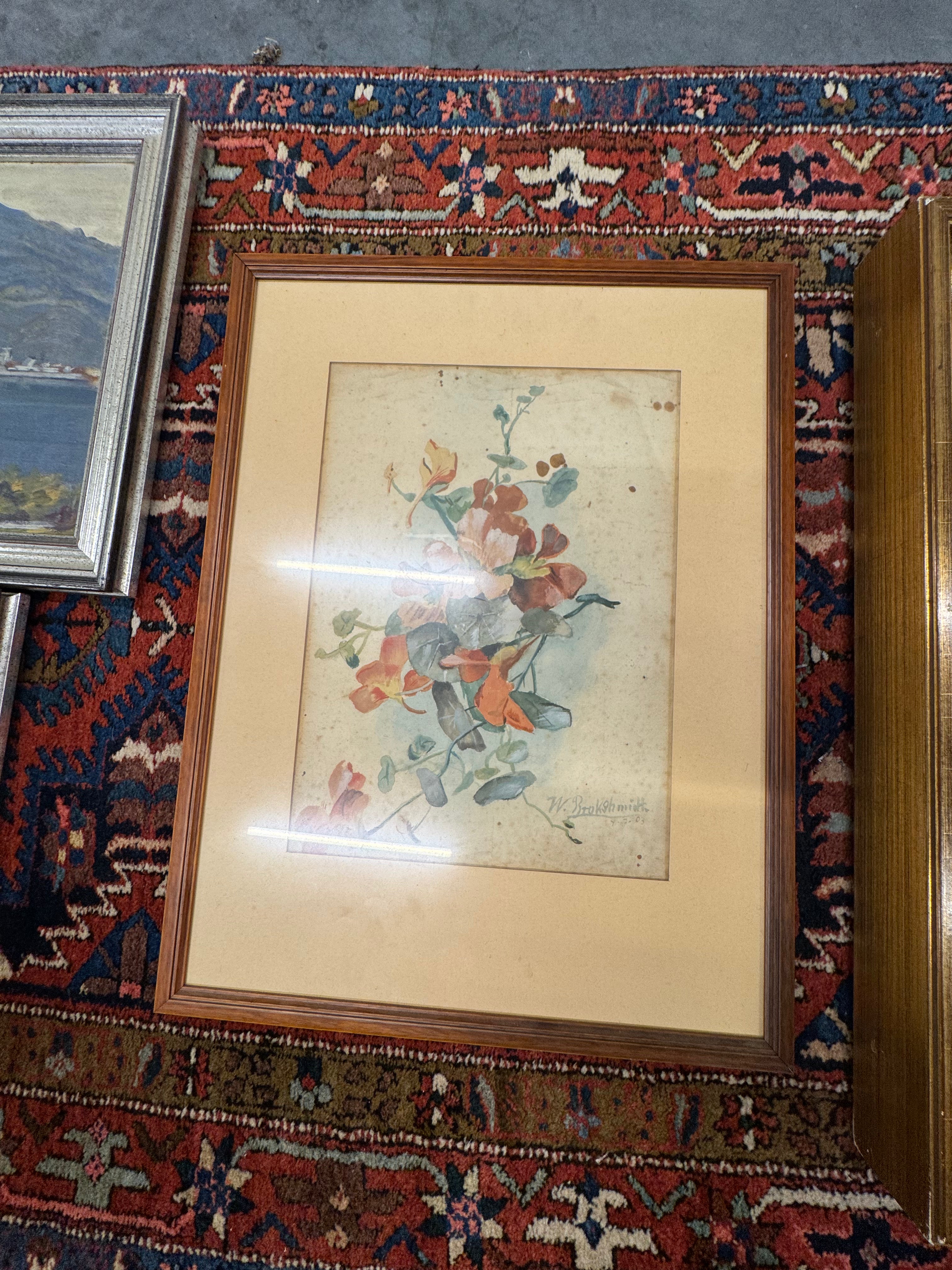 Aquarel bloemstilleven 1903 gesigneerd