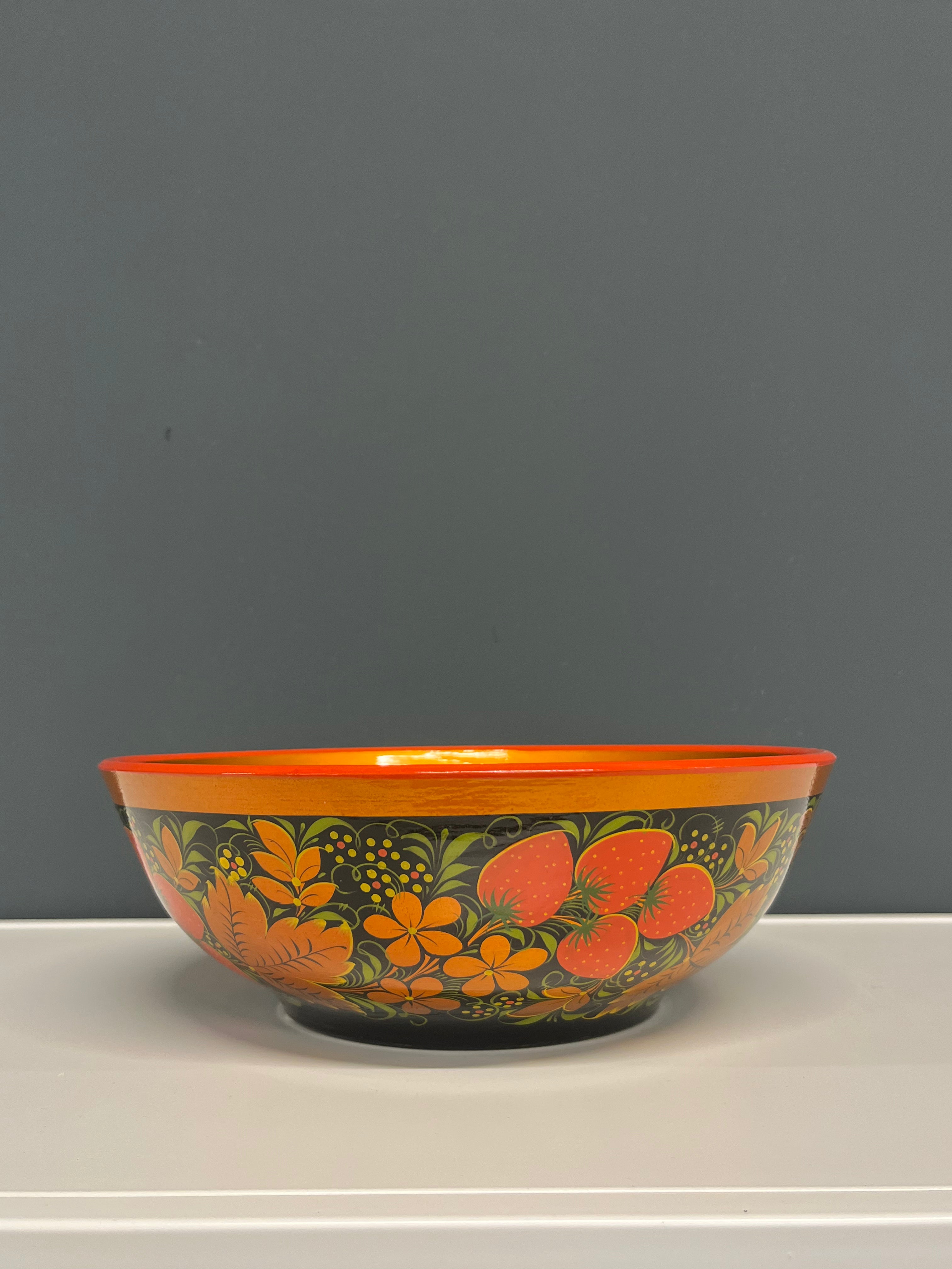 Handbeschilderde schaal vintage