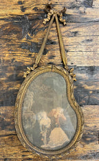 Antieke fotolijst handgeblazen glas