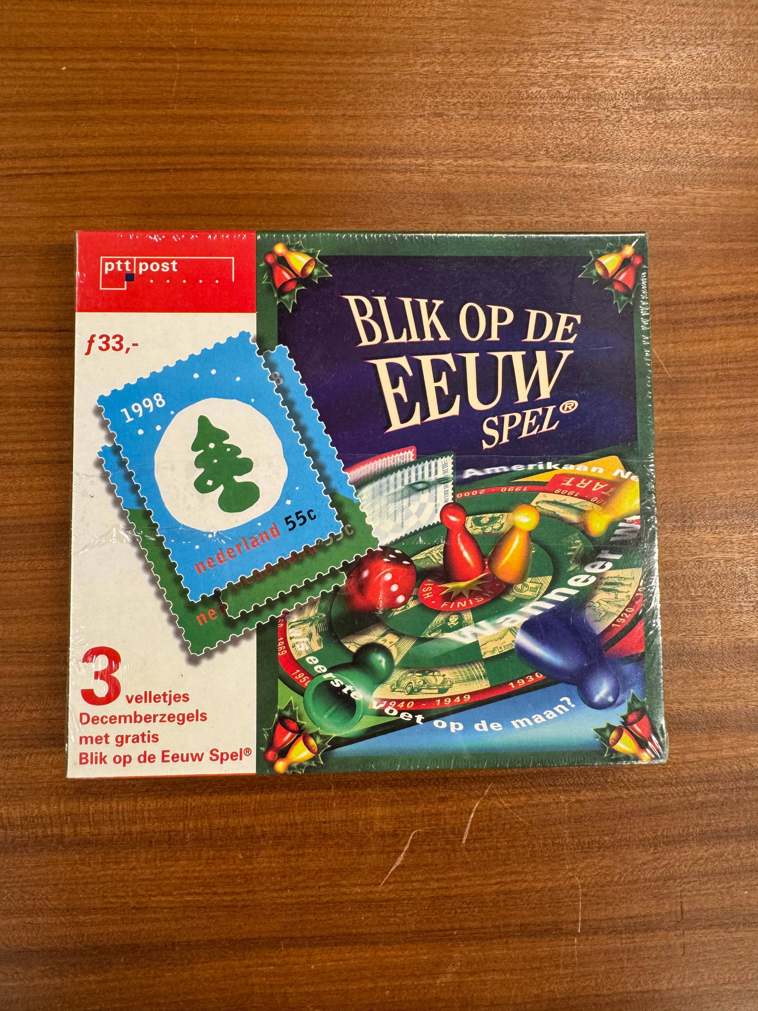Blik op de eeuw spel en kerstzegels