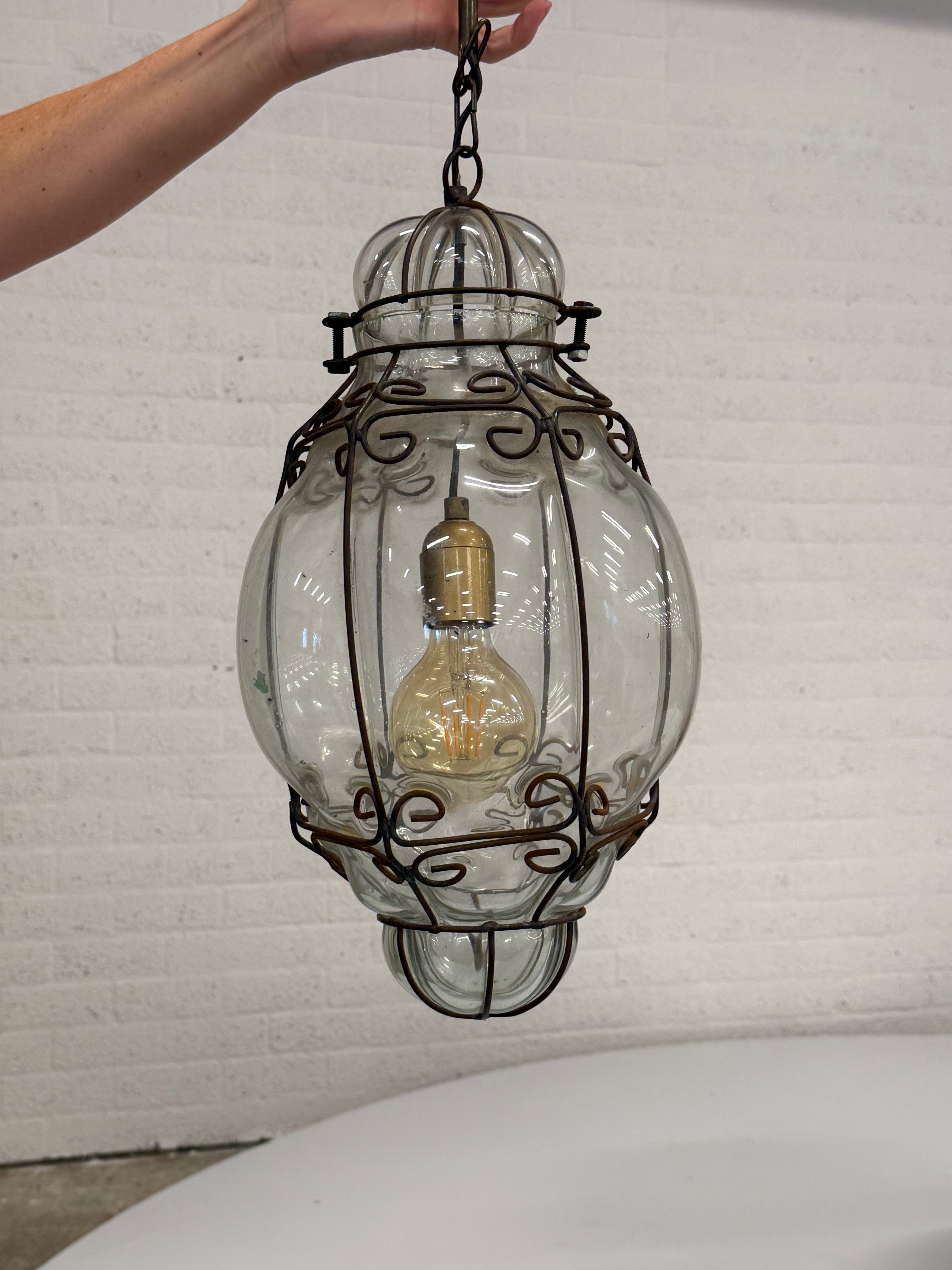 Hanglamp geblazen glas