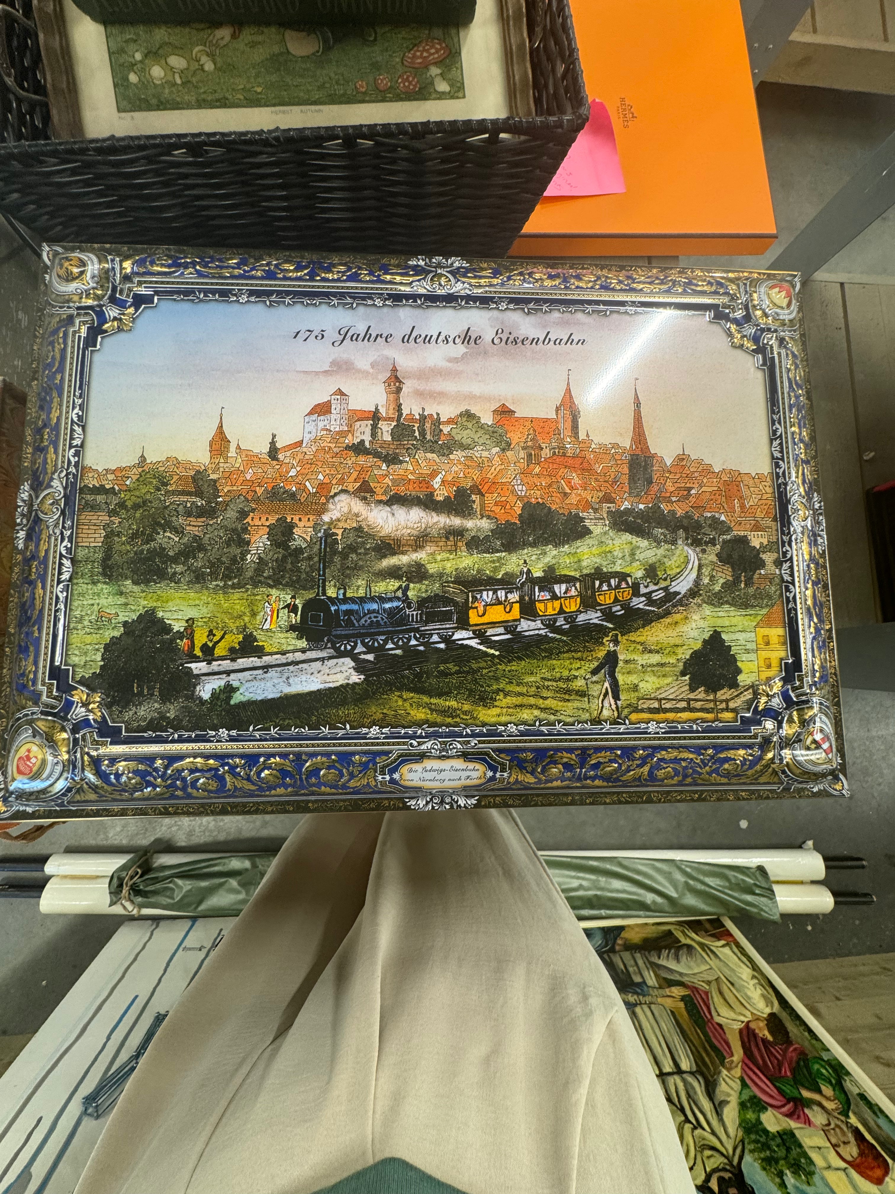 Groot vintage blik/trommel