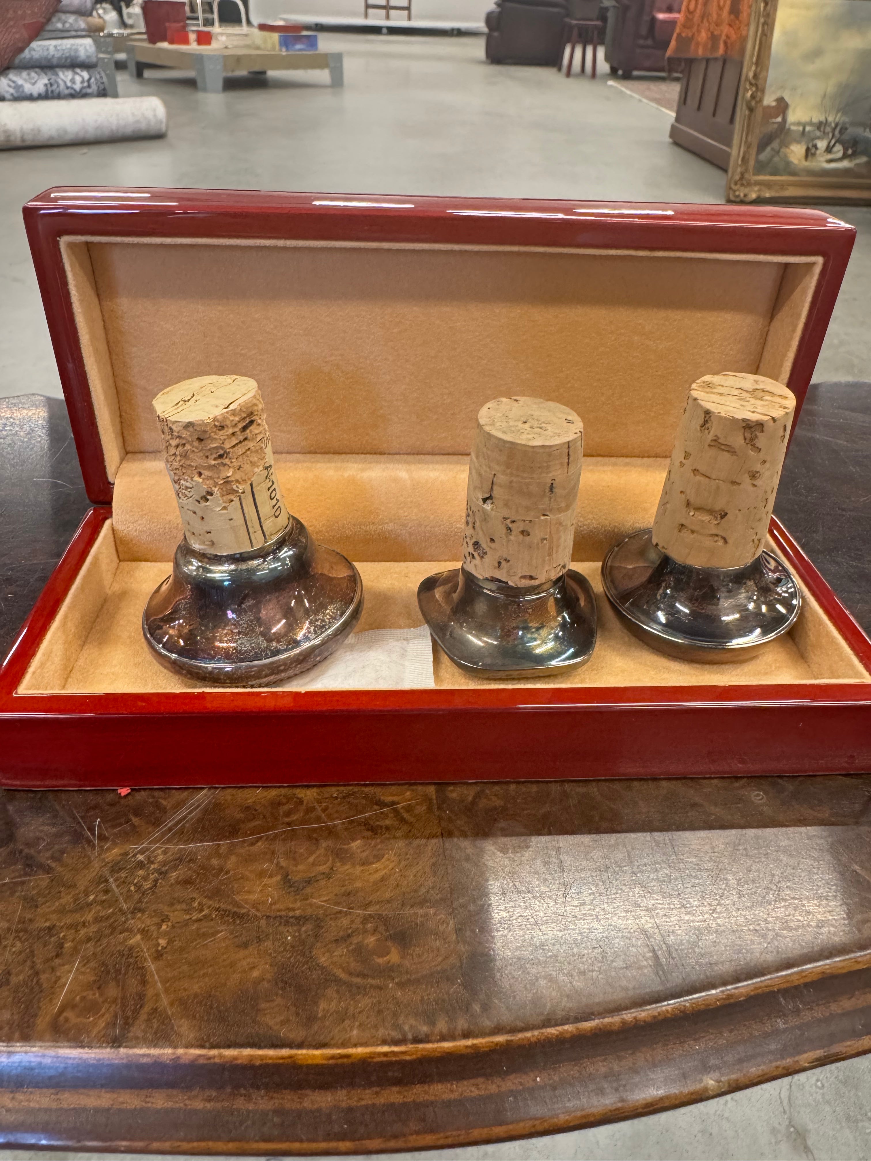 Zilveren sierstopper voor wijn/cognac fles