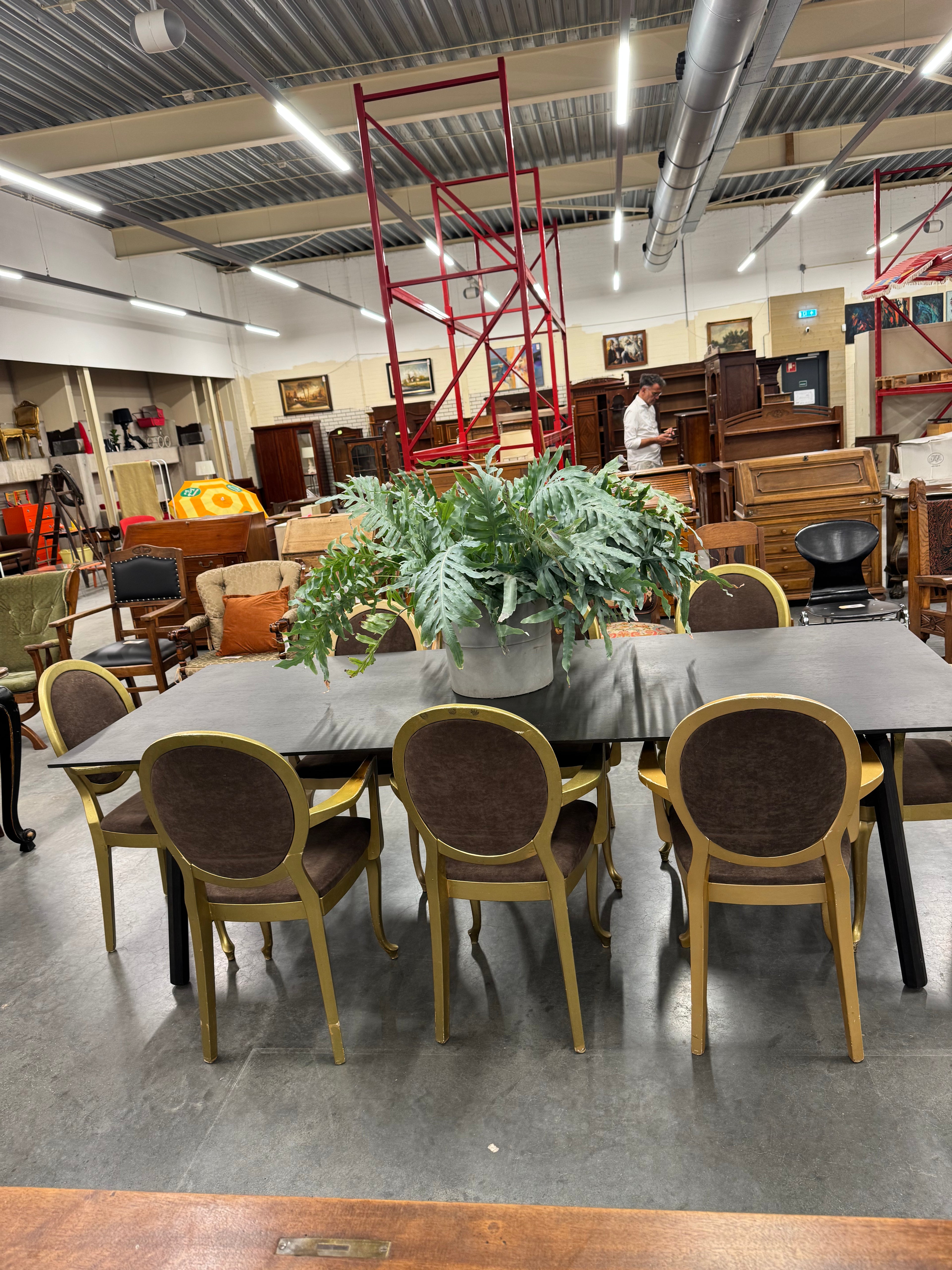 Eettafel groot met 8 stoelen