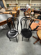 Ronde eettafel zwart ingelegd leer