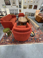 Steenrode set bank en 2 stoelen