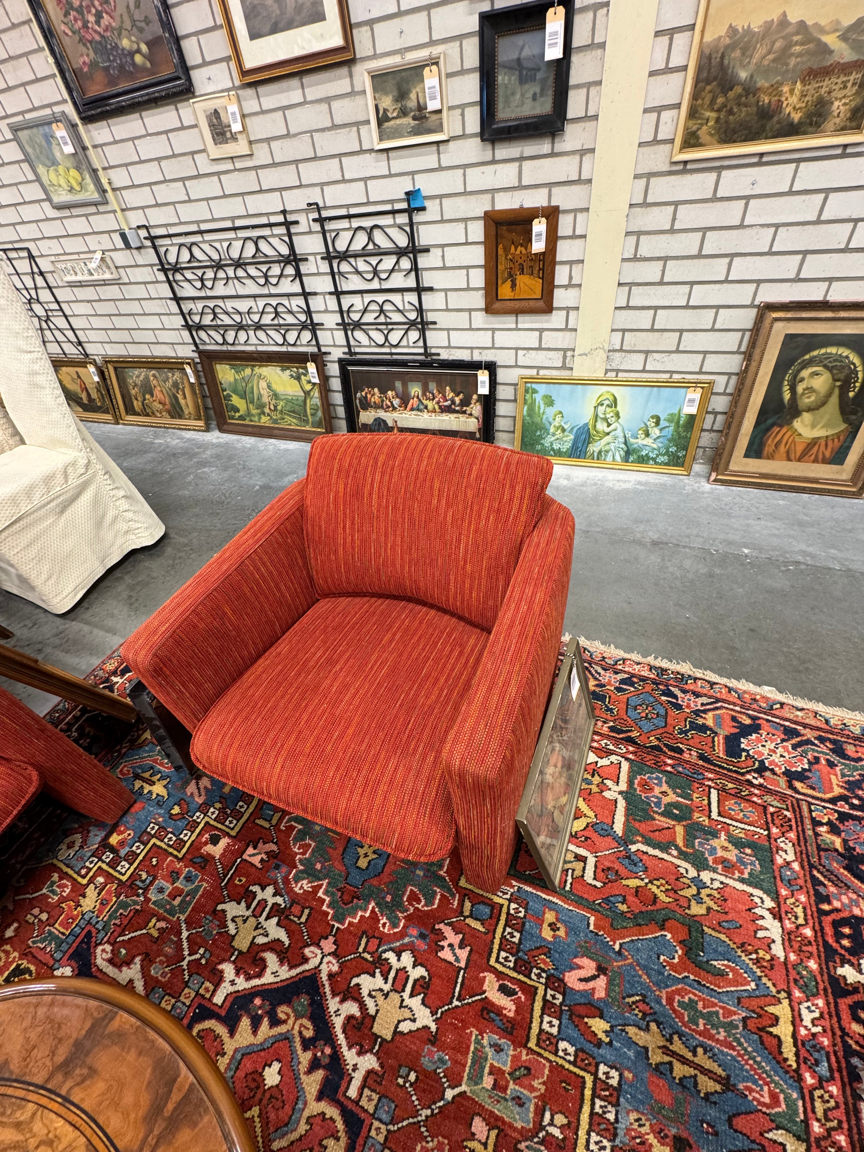 Steenrode set bank en 2 stoelen