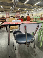 Retro formica set met 2 stoeltjes