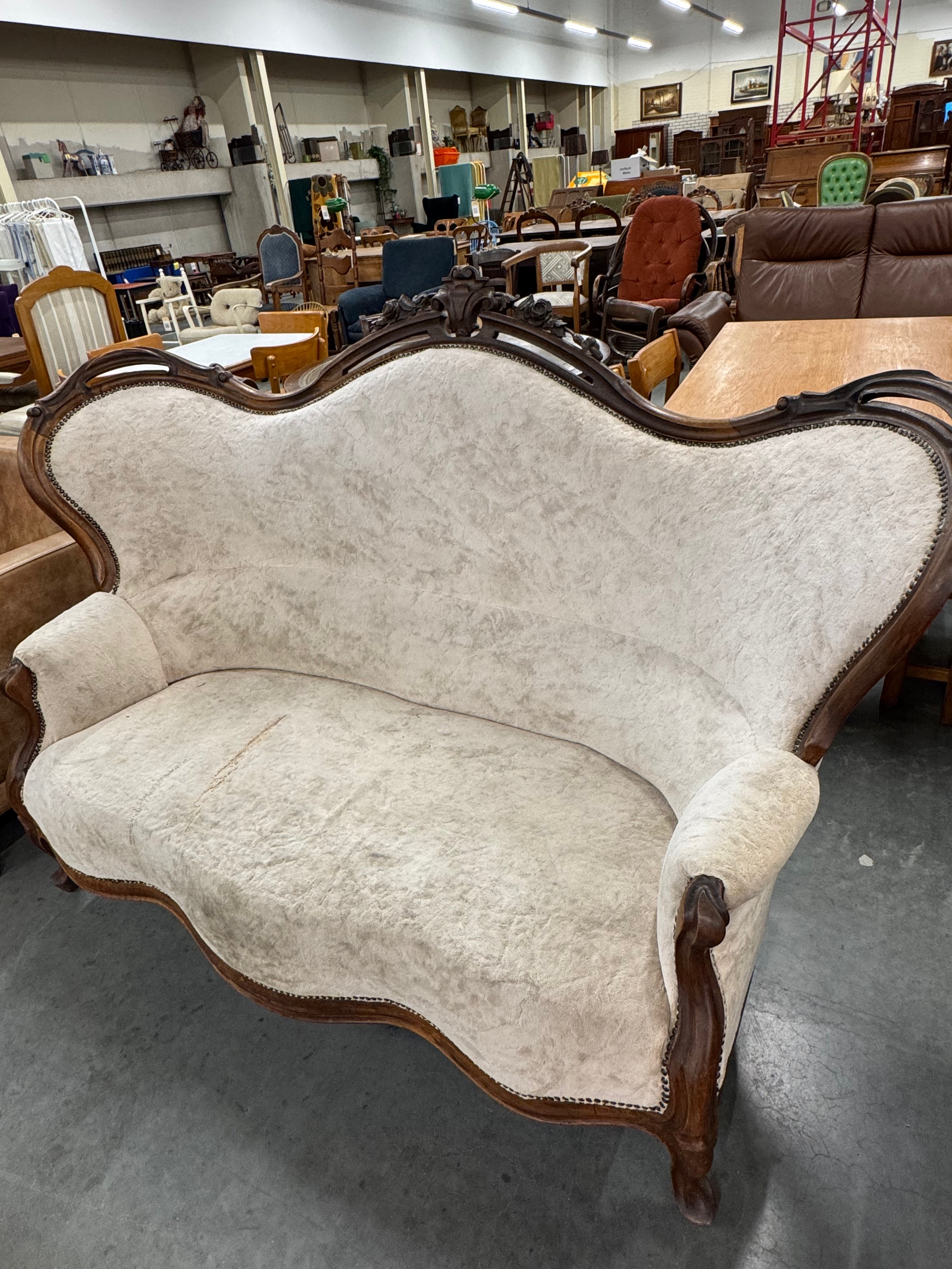 Vintage bank met kuif