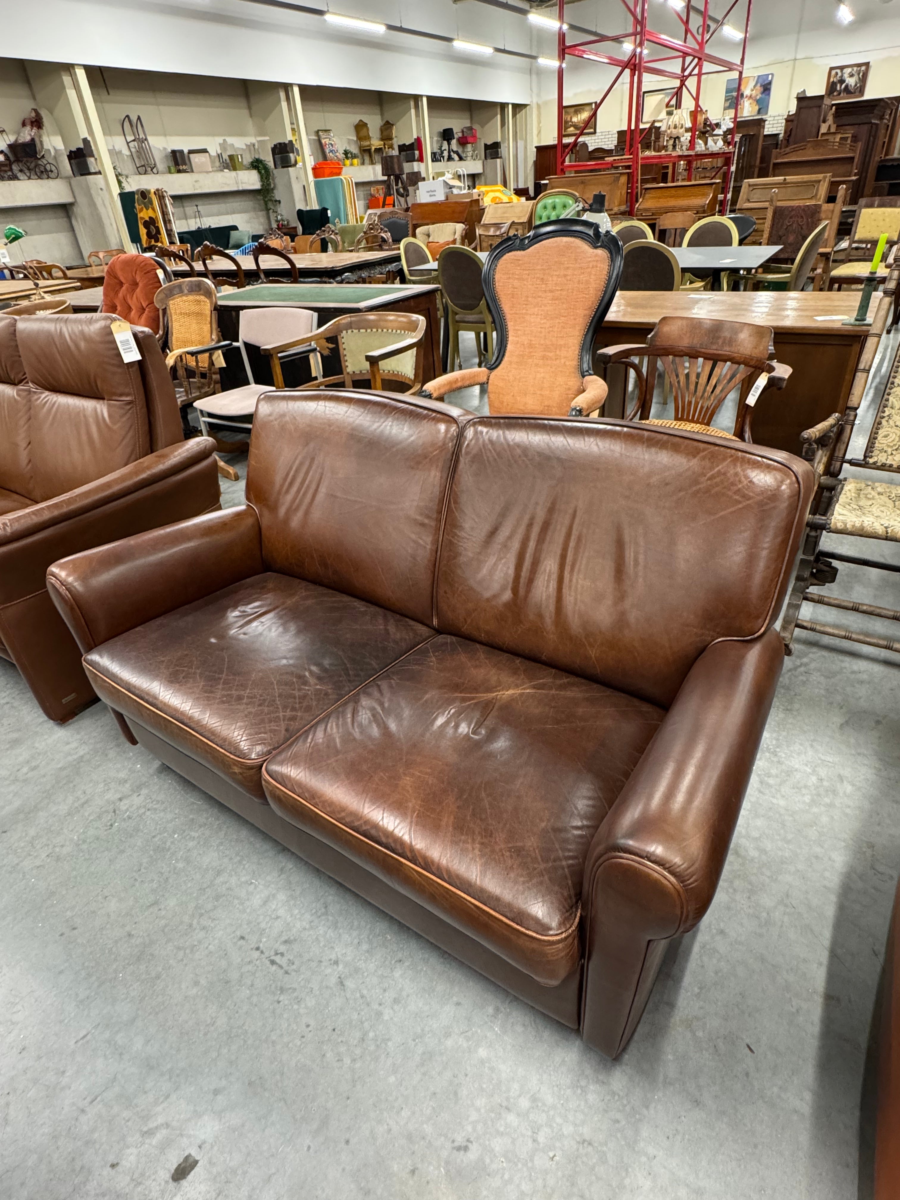 Lederlook bank 2 zits