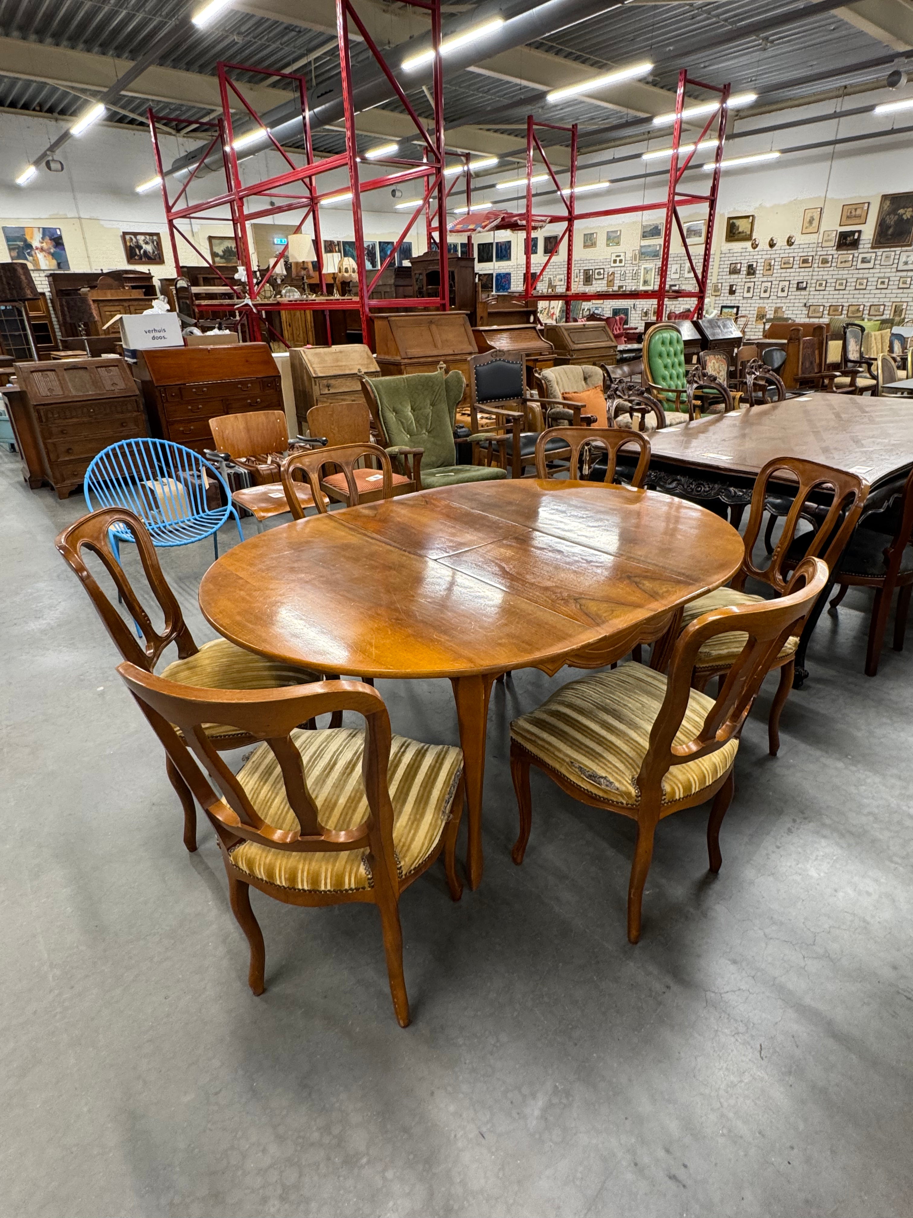 Ronde tafel met uitschuifmogelijkheid