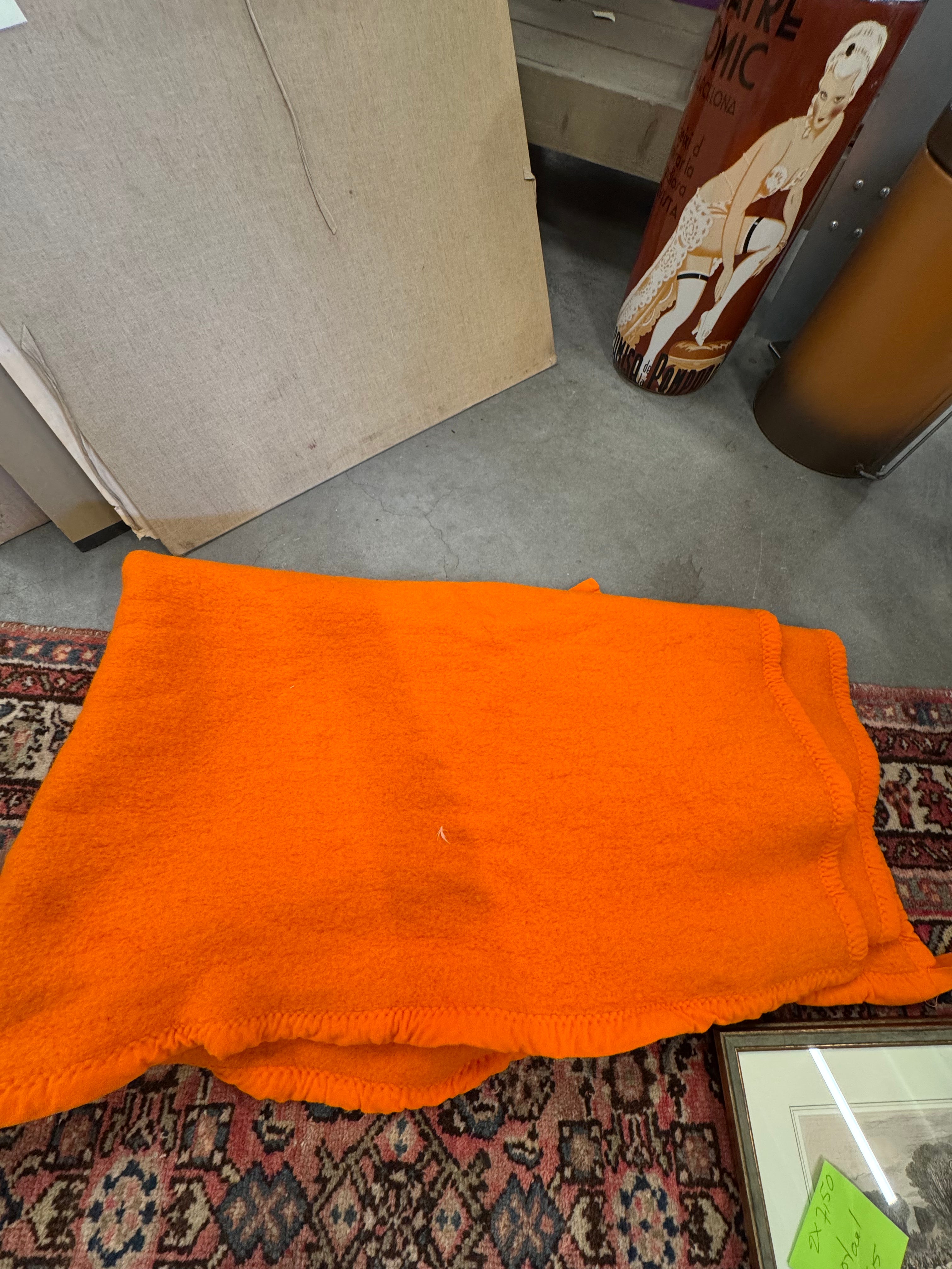 Wollen deken oranje jaren 50