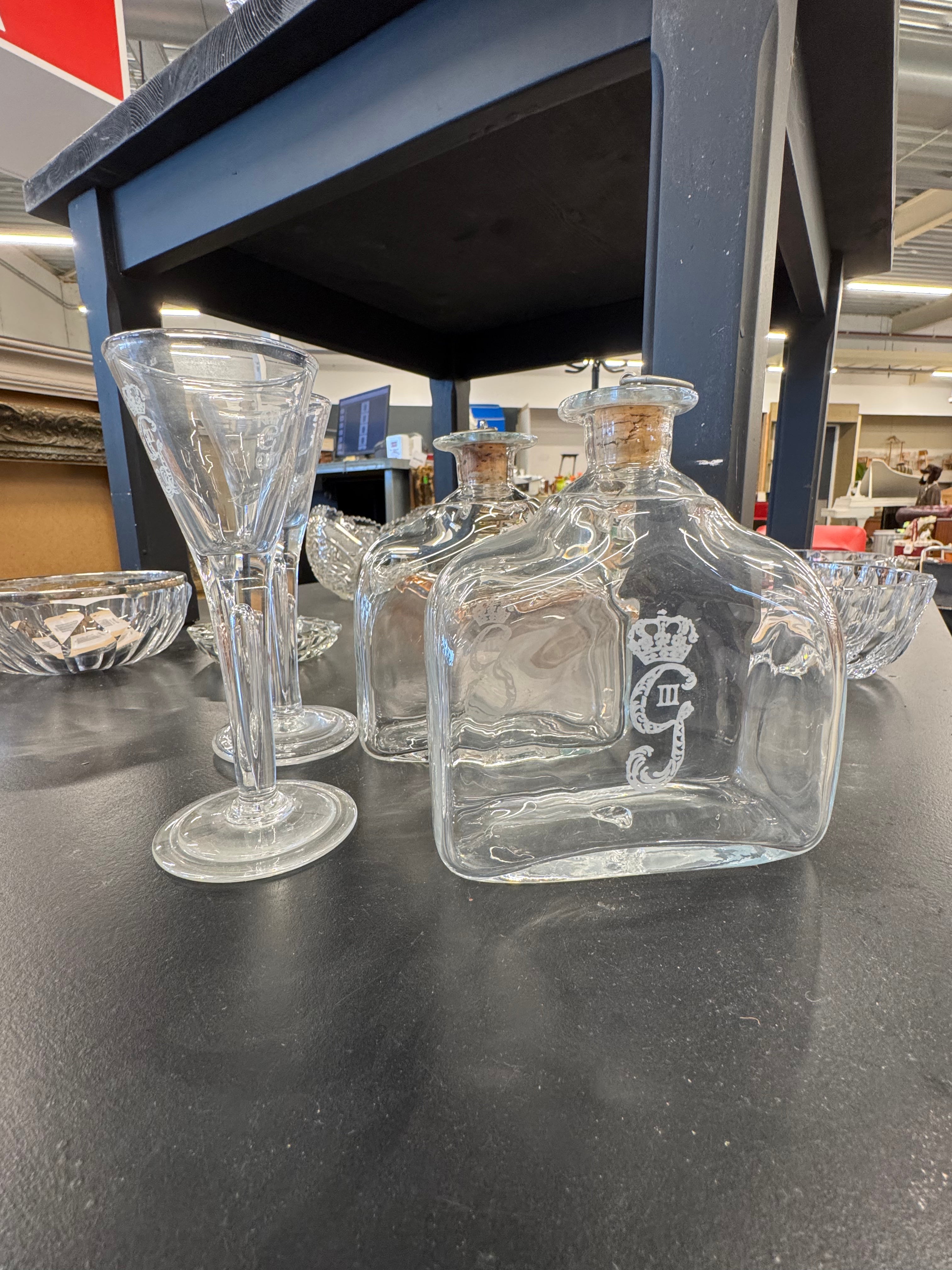 Kristal karaf en glas