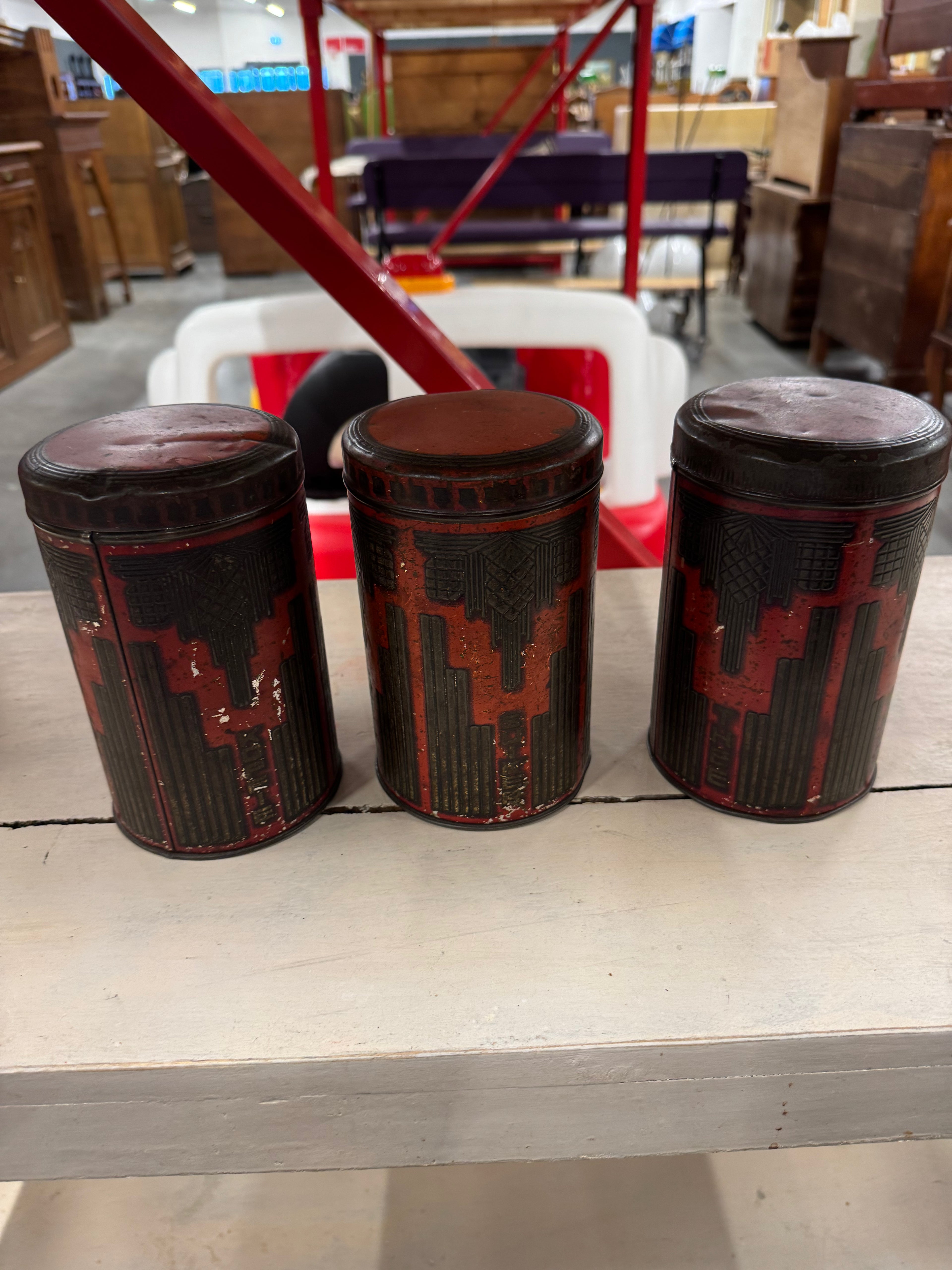 Set ouderwetse blikken