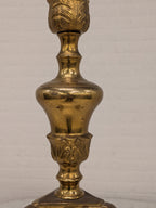 Grote messing kandelaarlamp met engelenkopjes