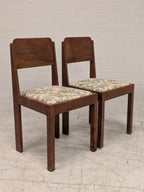 Art deco stoelen bloemenzitting (set van 2)