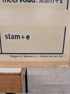 Vintage schoolplaat werkwoorden, met voetbalbord