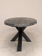 Eettafel ovaal met stalen spinpoot