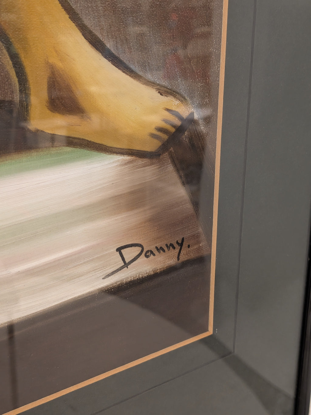 Ingelijst schilderij, gesigneerd Danny