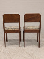 Art deco stoelen bloemenzitting (set van 2)