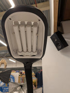 Vintage leeslamp wortelnootlook