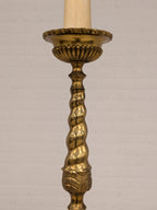 Grote messing kandelaarlamp met engelenkopjes
