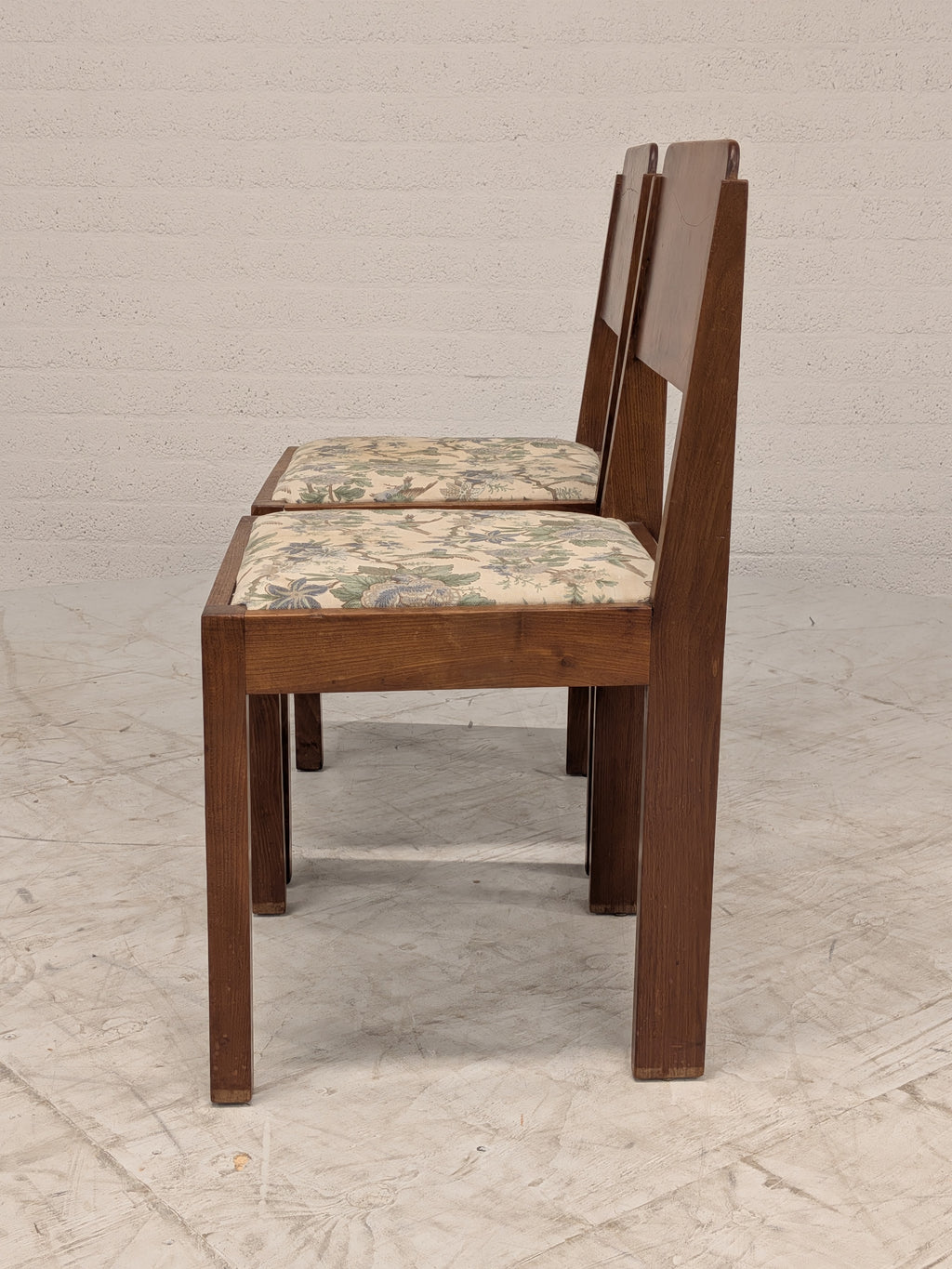 Art deco stoelen bloemenzitting (set van 2)