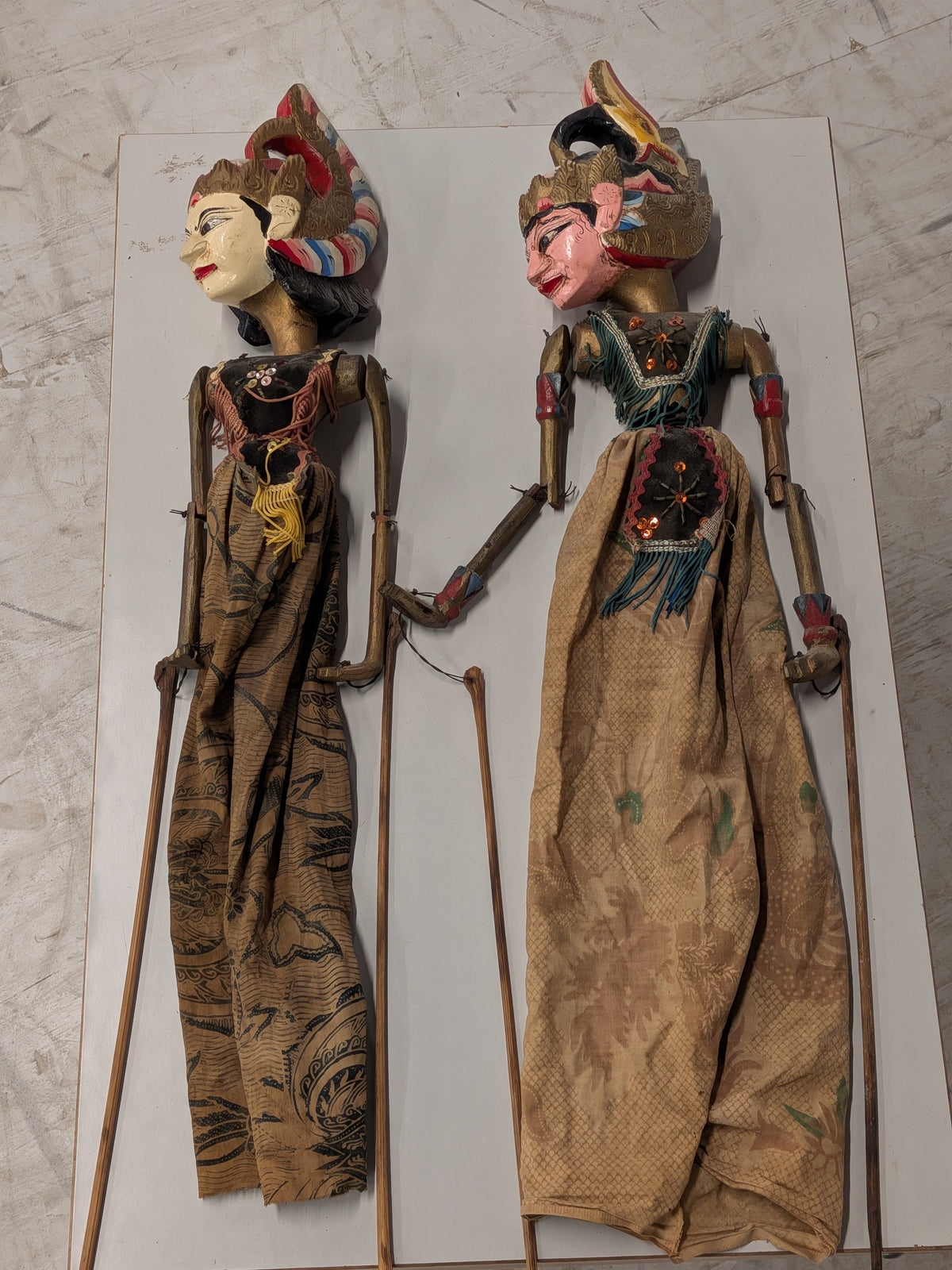Wayang golek poppen (set van 2)