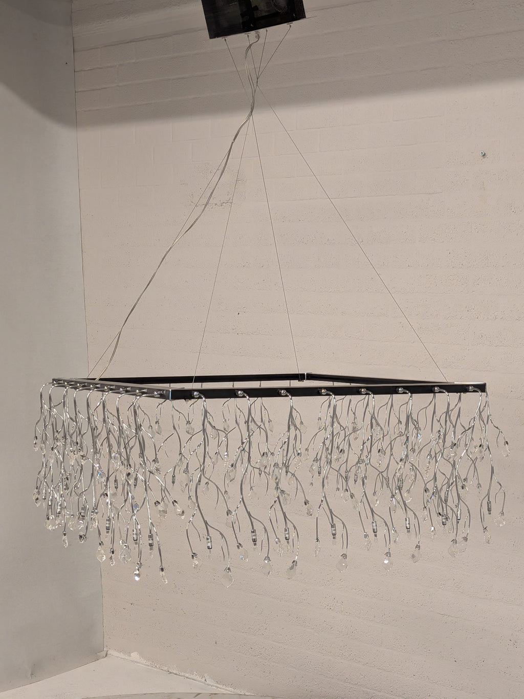 Hanglamp zwart rechthoekig (set van 2)