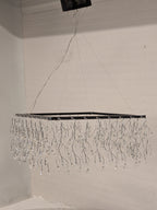 Hanglamp zwart rechthoekig (set van 2)