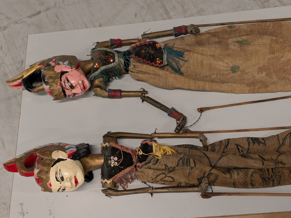 Wayang golek poppen (set van 2)