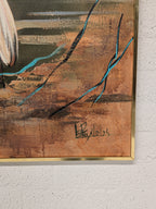 Groot schilderij witte reiger, Lee Reynolds Burr