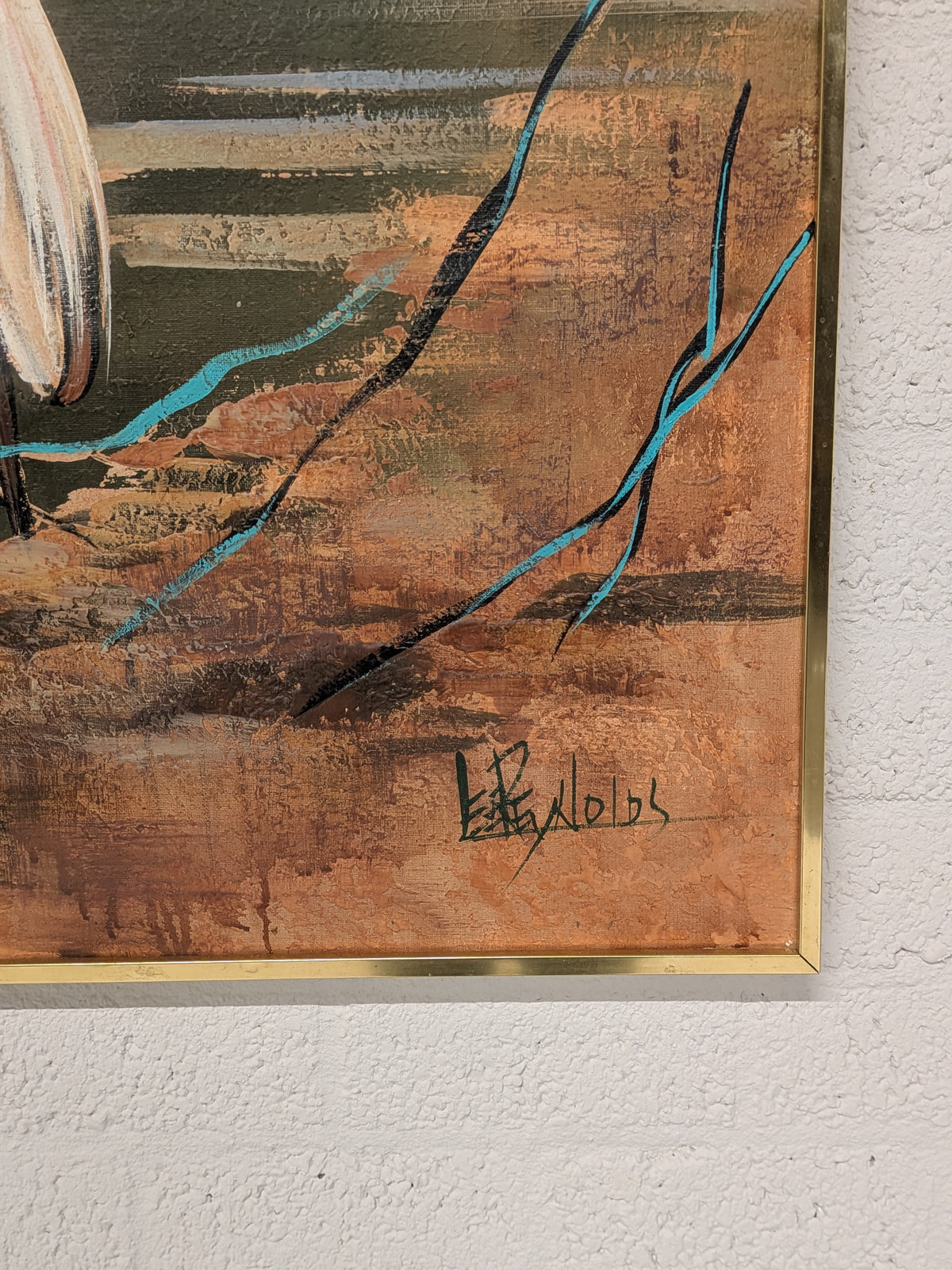 Groot schilderij witte reiger, Lee Reynolds Burr