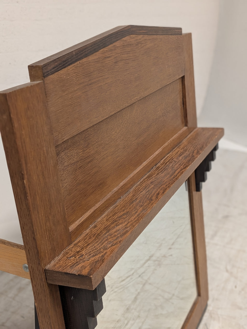 Eiken wandspiegel met plankje