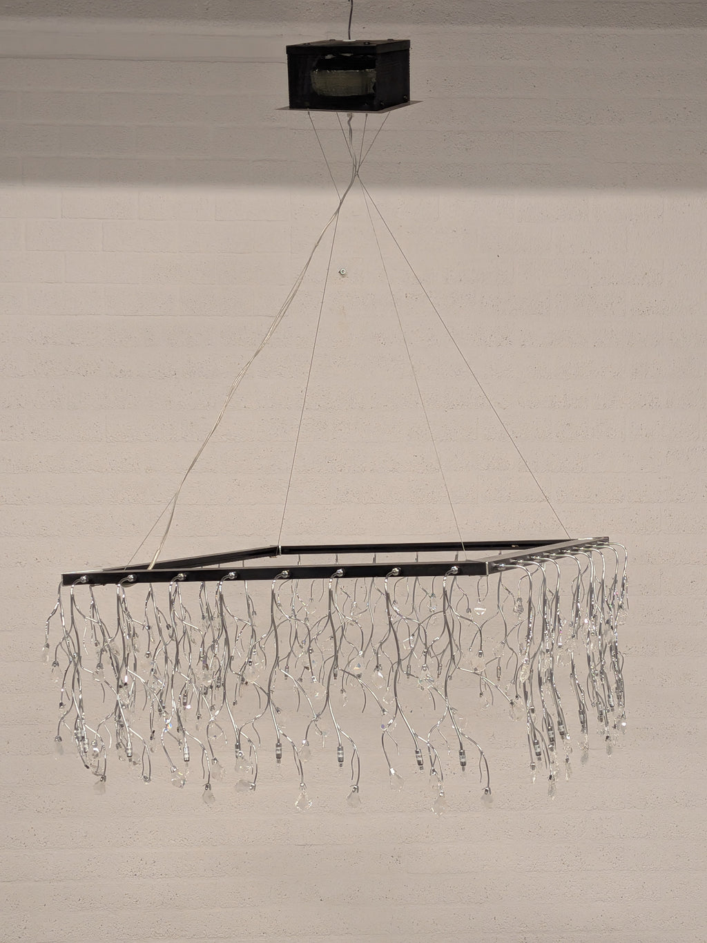 Hanglamp zwart rechthoekig (set van 2)