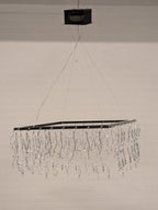 Hanglamp zwart rechthoekig (set van 2)