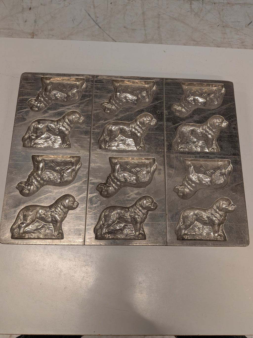 Metalen chocoladevorm honden