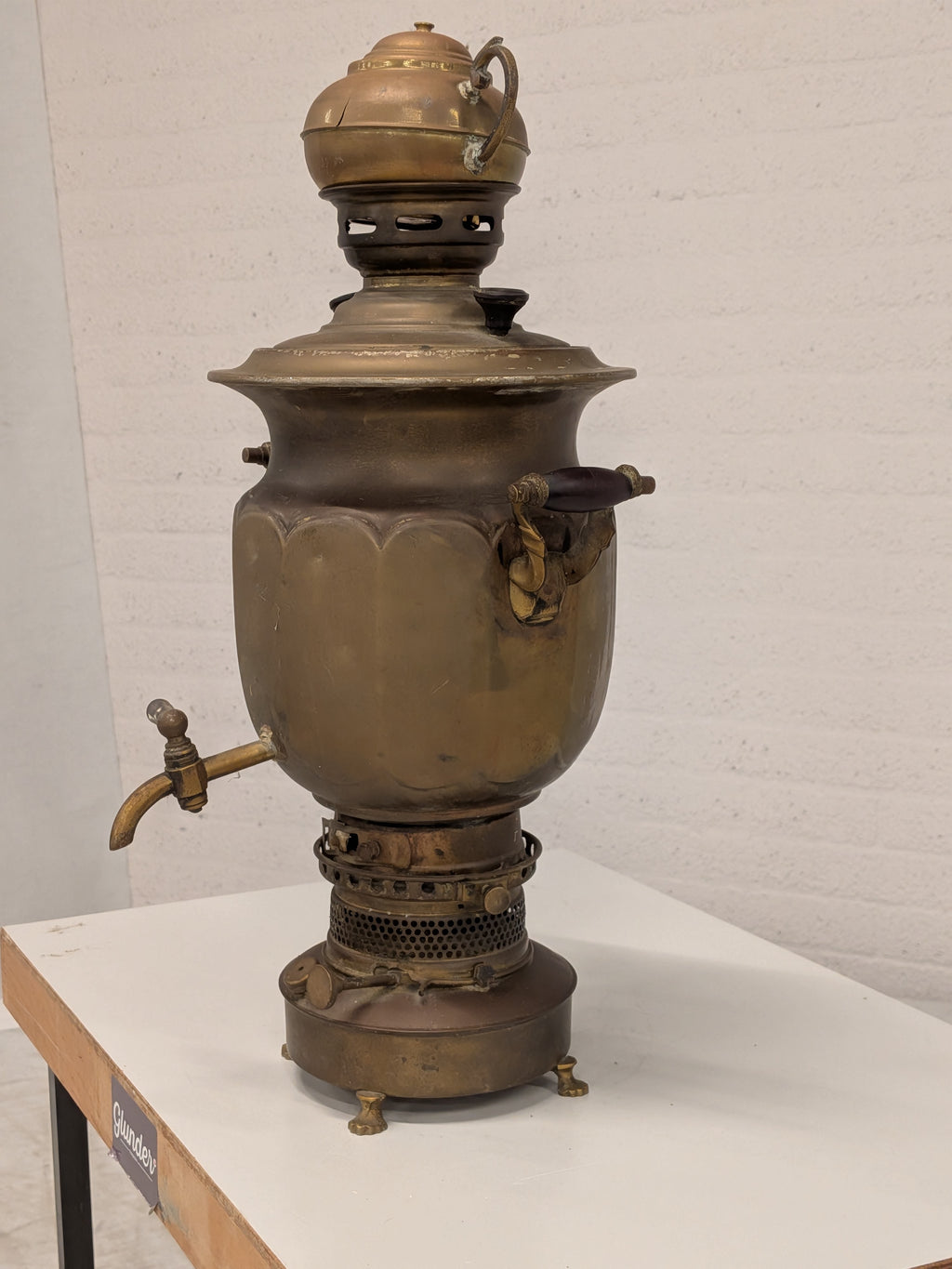 Russische samovar met theepotje, decoratief