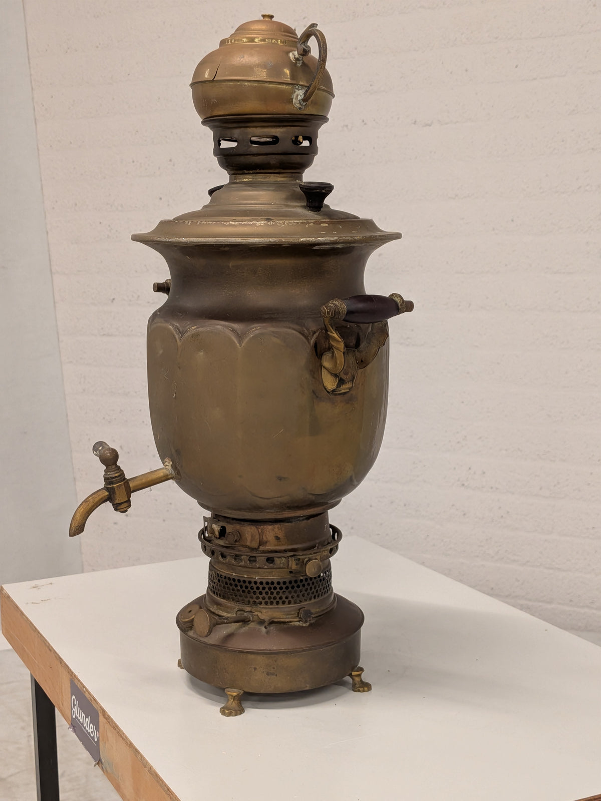 Russische samovar met theepotje, decoratief