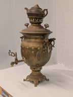 Messing samovar met theepotje