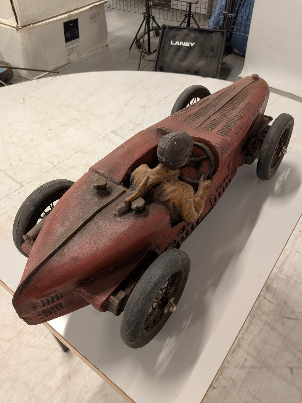 Groot model Bugatti Type 35 raceauto
