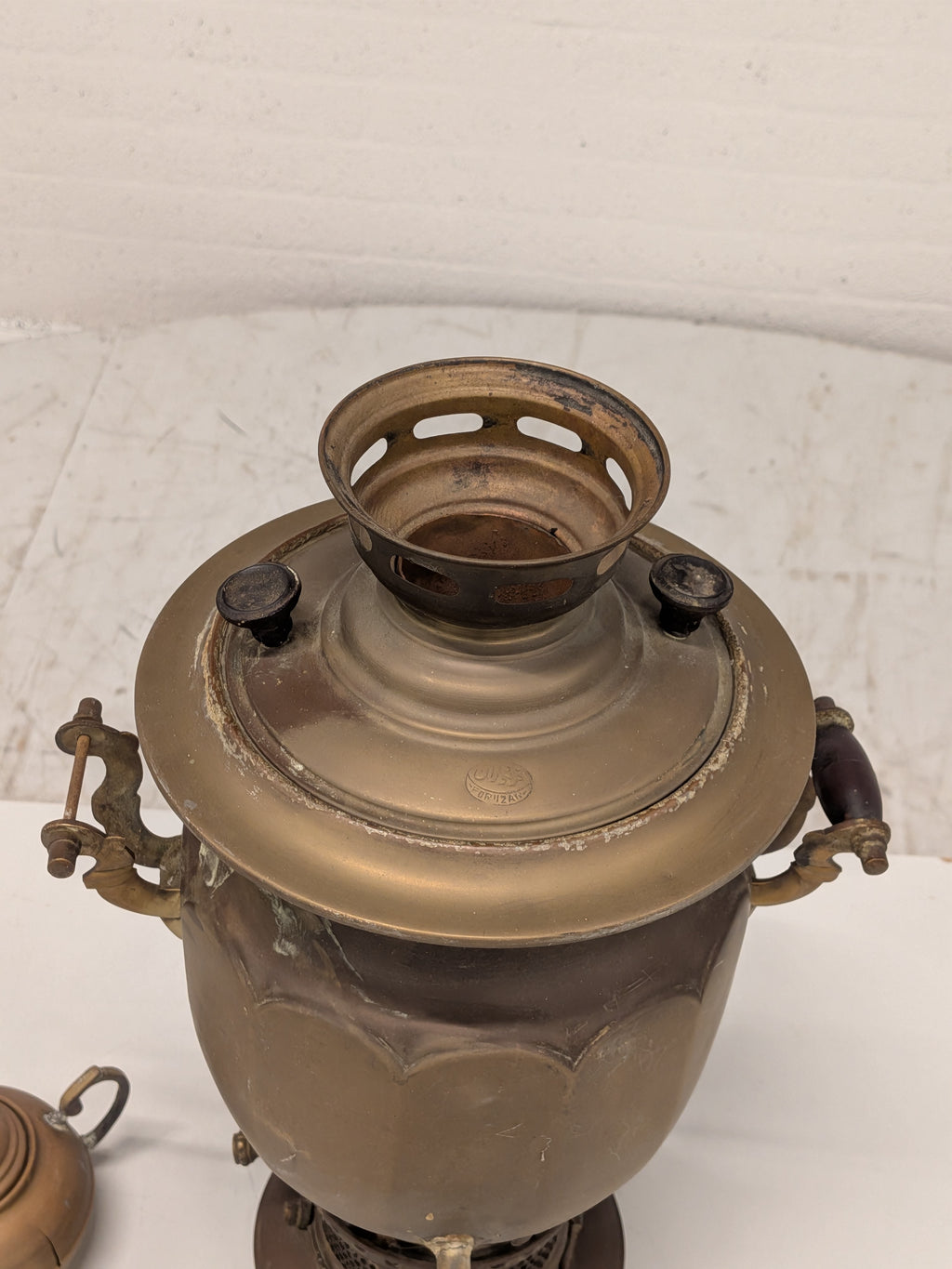 Russische samovar met theepotje, decoratief