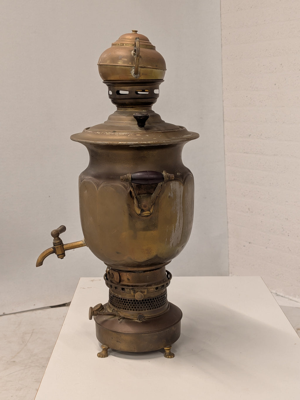 Russische samovar met theepotje, decoratief
