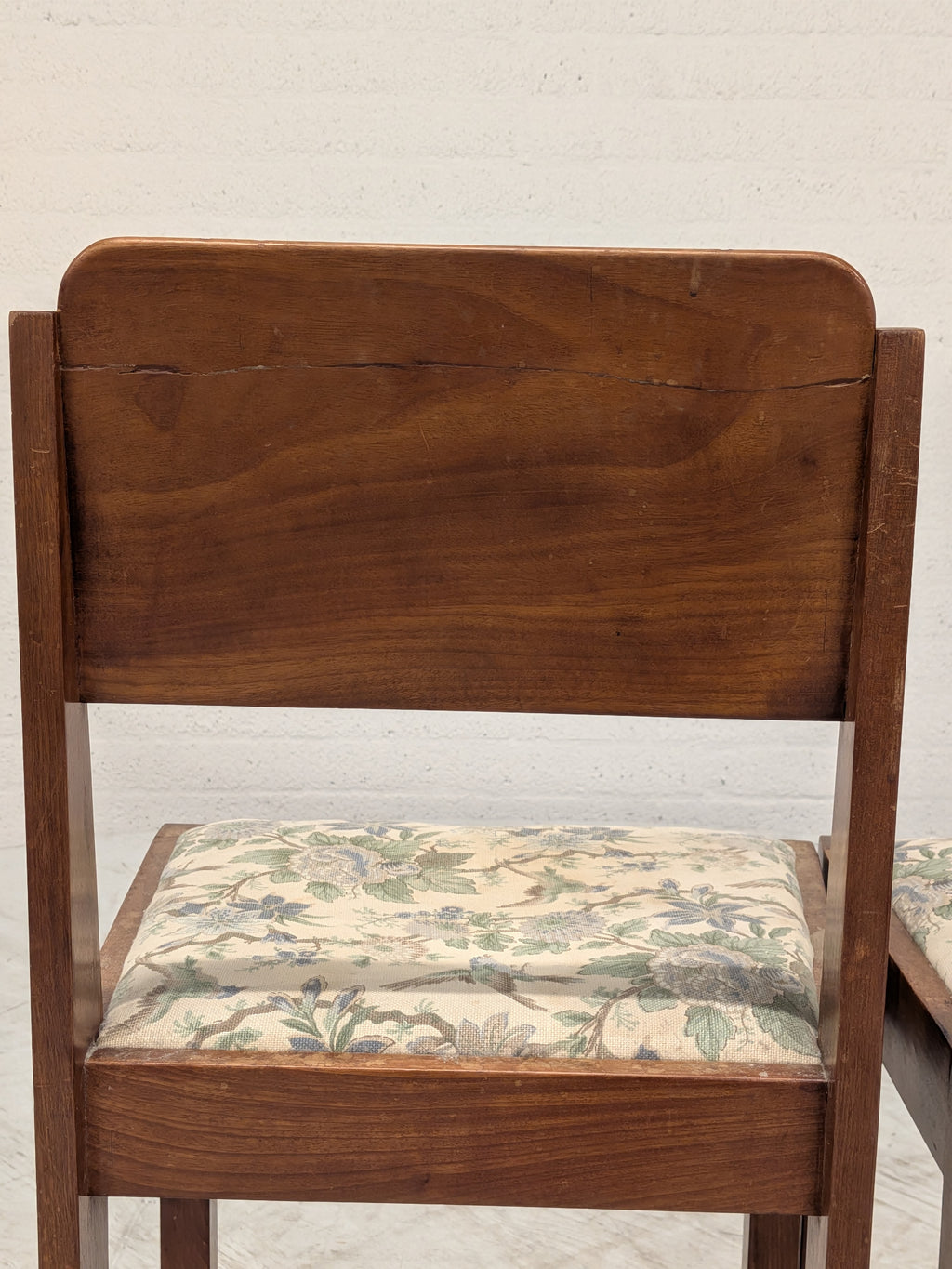 Art deco stoelen bloemenzitting (set van 2)