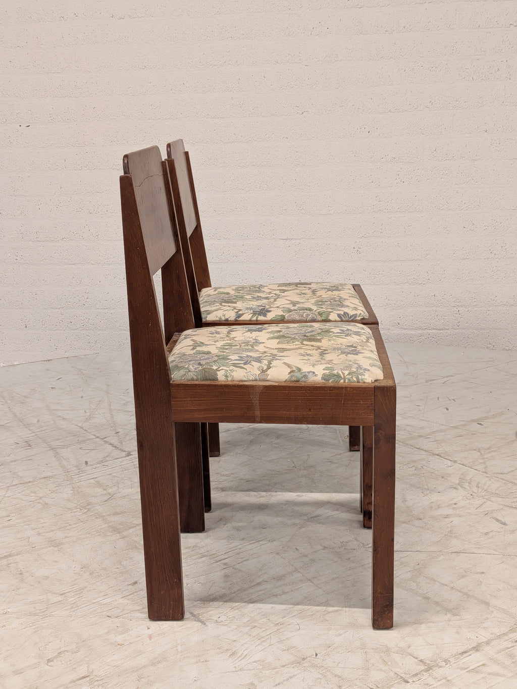 Art deco stoelen bloemenzitting (set van 2)