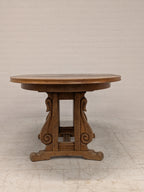 Ovale eiken eettafel met klapbladen