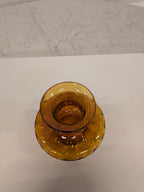 Vaasje amber bubbelglas
